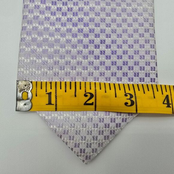 Pierre Cardin Men's Embroidered Silk Tie Lavender 3.75x60 - Picture 7 of 7